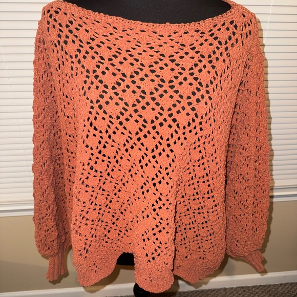 Jessica Simpson Jackets & Blazers - Jessica Simpson Open Knit Poncho Sweater Cropped SweaterMauve Size Med